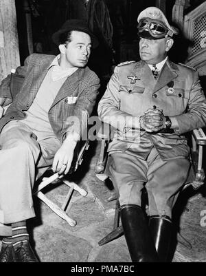 Billy Wilder and Erich von Stroheim on the set of 'Five Graves to Cairo', 1943     File Reference # 32263 227THA Stock Photo