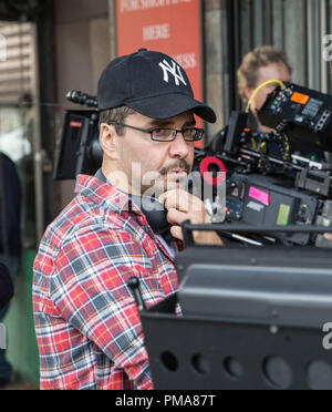 Writer/director JAMES DEMONACO on the set of 'The Purge: Anarchy' Stock Photo