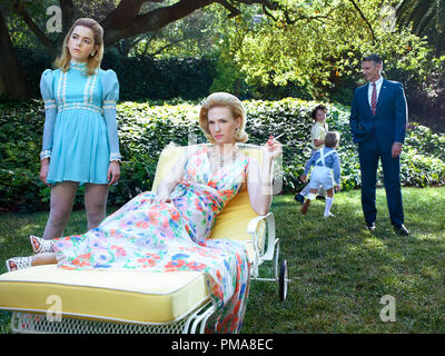 Kiernan Shipka as Sally Draper, January Jones as Betty Francis and Christopher Stanley as Henry Francis - MAD MEN Season 7B, Gallery - Photo Credit: Frank Ockenfels 3/AMC Stock Photo