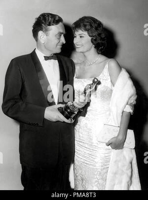 David Lean and Sophia Loren at the 30th Annual Academy Awards, 1958   File Reference # 31955 656THA Stock Photo