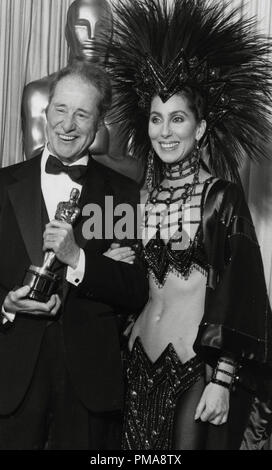 Don Ameche and Cher at the 58th Annual Academy Awards, 1986  File Reference # 31955 663THA Stock Photo