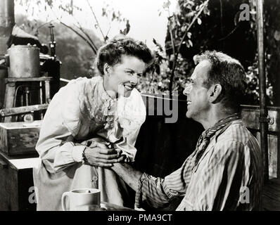 Humphrey Bogart and Katharine Hepburn, 'The African Queen', 1951 United Artists     File Reference # 31955 960THA Stock Photo