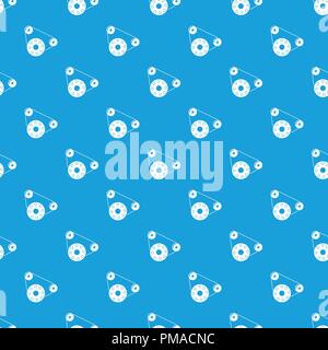 Motor pattern vector seamless blue Stock Vector