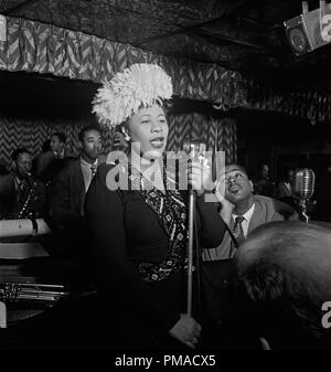 Portrait of Ella Fitzgerald, Dizzy Gillespie, Ray Brown, Milt (Milton) Jackson, and Timmie Rosenkrantz, Downbeat, New York, N.Y., circa Sept. 1947. Photo by: William P. Gottlieb File Reference # 32368 480THA Stock Photo