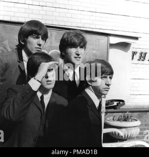 George Harrison, Ringo Starr, Paul McCartney and John Lennon (The Beatles) star in 'A Hard Days Night', a Janus Films release, 1964  File Reference # 32368 555THA Stock Photo