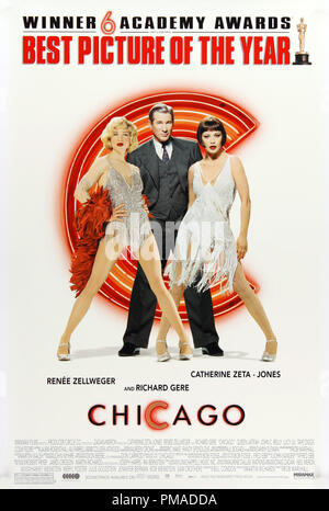 Chicago - US Poster 2002 Miramax Films  Renee Zellweger, Catherine Zeta-Jones, Richard Gere  File Reference # 32509 087THA Stock Photo