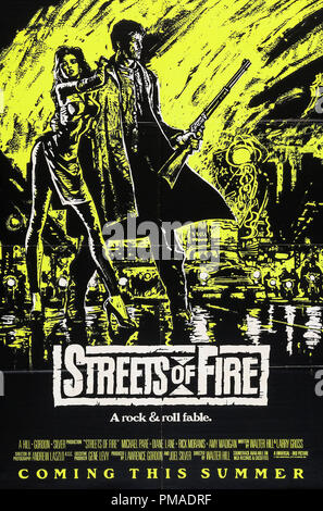 'Streets of Fire' - US Poster 1984 RKO Pictures  Michael Pare, Diane Lane  File Reference # 32509 341THA Stock Photo