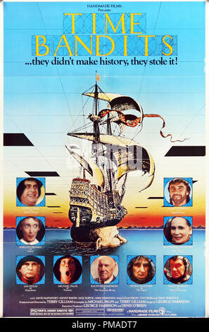 'Time Bandits' - US Poster 1981 Embassy Pictures  John Cleese, Sean Connery, Shelley Duvall, Ralph Richardson, Katherine Helmond, Ian Holm, Michael Palin, David Warner  File Reference # 32509 359THA Stock Photo