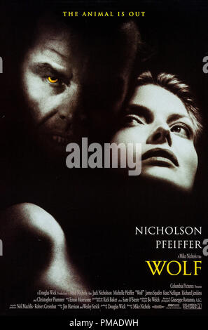 Wolf - US Poster 1994 Columbia Pictures  Jack Nicholson, Michelle Pfeiffer  File Reference # 32509 389THA Stock Photo