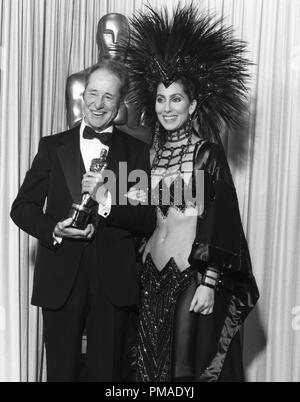 Don Ameche, Cher at the 58th Annual Academy Awards, 1986 File Reference # 32509 449THA Stock Photo