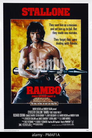 Sylvester Stallone, 'Rambo: First Blood Part II' (1985) TriStar Pictures / Poster File Reference # 32633 147THA Stock Photo