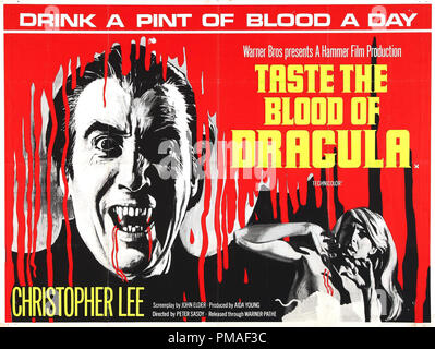 Christopher Lee, 'Taste the Blood of Dracula' 1970 Hammer Films / Poster Lobby Card File Reference # 32633 214THA Stock Photo