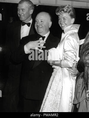 Doris Day, James Stewart and Alfred Hitchcock  'The Man Who Knew Too Much' Premiere in Hollywood, 1956  File Reference # 33505 007THA Stock Photo