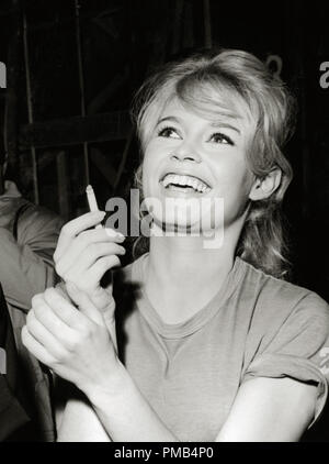 Brigitte Bardot smoking a cigarette circa 1963 File Reference # 33371