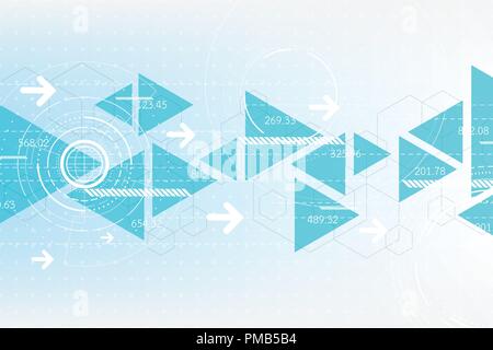 Vector abstract background shows the innovation of technology. Stock Vector