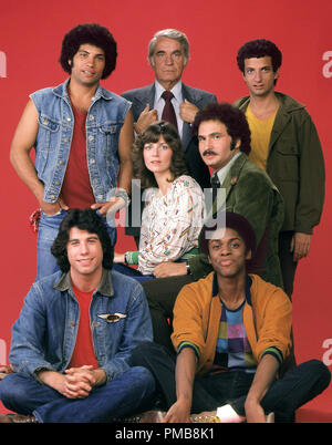 Robert Hegyes, John Sylvester White, Ron Palillo, Marcia Strassman, Gabe Kaplan, John Travolta, Lawrence Hilton-Jacobs, 'Welcome Back Kotter' circa 1975 ABC   File Reference # 32337 254THA Stock Photo