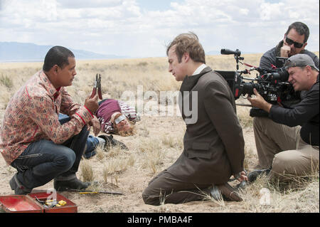 Raymond Cruz as Tuco Salamanca, Steve Levine as Lars and Bob Odenkirk as  Saul Goodman - BETTER CALL SAUL - Season 1, Episode 2 BTS - Photo Credit:  Lewis Jacobs/AMC Stock Photo - Alamy