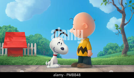 For the first time ever, Snoopy, Charlie Brown and the rest of the gang we know and love from Charles Schulz's timeless 'Peanuts' comic strip will be making their big-screen debut -- like they've never been seen before in a CG-animated feature film in 3D Stock Photo