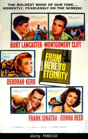 'From Here to Eternity' Poster (1953) Columbia Pictures  Burt Lancaster, Montgomery Clift, Frank Sinatra   File Reference # 32914 731THA Stock Photo