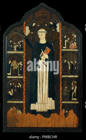 Altarpiece of Saint Peter Martyr. Date/Period: First third of 14th century. Painting. Tempera and varnished metal plate on wood. Height: 1,965 mm (77.36 in); Width: 1,215 mm (47.83 in). Author: UNKNOWN. Stock Photo