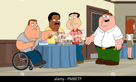 Joe Swanson, Cleveland Brown, Glenn Quagmire, Peter Griffin, 'Family Guy' Season 14 (2017) Fox Broadcasting Co. Stock Photo