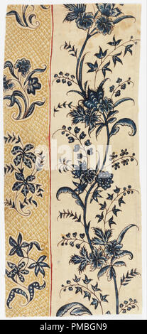 Fragment. Date/Period: 18th century. Fragment. Medium: cotton. Technique: mordant dyed and painted (chintz) on plain weave foundation. Author: UNKNOWN. Stock Photo