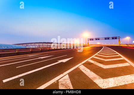 International Airport Terminal T3 night. Stock Photo