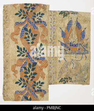 Sidewall. Date/Period: 1840-1860. Sidewall. Machine-printed on cotton rag paper. Author: UNKNOWN. Stock Photo