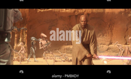 Samuel L. Jackson, 'Star Wars Episode II: Attack of the Clones' (2002) Stock Photo