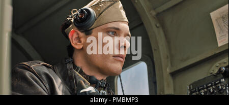 JACK O'CONNELL stars as Olympian and war hero Louis 'Louie' Zamperini in 'Unbroken' Stock Photo