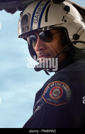 DWAYNE JOHNSON as Ray in the action thriller 'SAN ANDREAS,' a production of New Line Cinema and Village Roadshow Pictures, released by Warner Bros. Pictures.