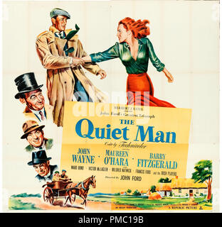 John Wayne, Maureen O'Hara,  The Quiet Man (Republic, 1952). Poster File Reference  # 33595 272THA Stock Photo