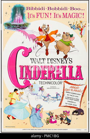 Animated Film,  Cinderella, 1950 (1973 Re-release) Poster File Reference  # 33595 334THA Stock Photo