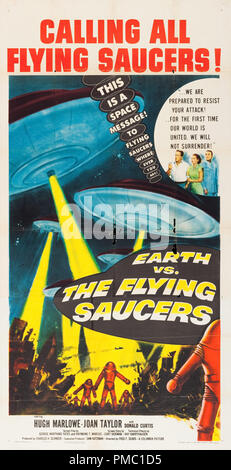 Hugh Marlowe,  Earth vs. the Flying Saucers (Columbia, 1956). Poster File Reference  # 33595 378THA Stock Photo