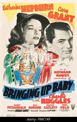 Cary Grant, Katharine Hepburn,  Bringing Up Baby (RKO, 1938). Poster  File Reference # 33595 557THA Stock Photo