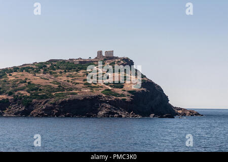 Cape Sounion, Grecotel Exclusive Resort, Sounion Bay, Aegean Sea Stock Photo