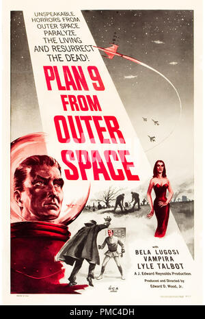 Bela Lugosi, Vampira,  Plan 9 from Outer Space (DCA, 1958). Poster  File Reference # 33595 681THA Stock Photo