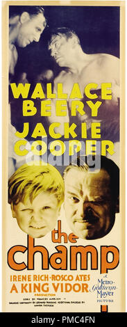 Wallace Beery, Jackie Cooper,  The Champ (MGM, 1931) Poster  File Reference # 33595 740THA Stock Photo