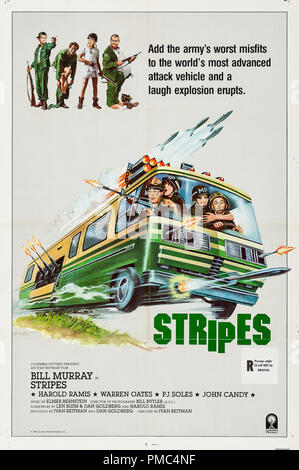 Bill Murray, John Candy Warren Oates,  Stripes (Columbia, 1981). Poster File Reference # 33595 897THA Stock Photo