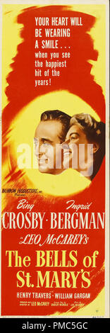 Bing Crosby, Ingrid Bergman,  The Bells of St. Mary's (RKO, 1945). Poster  File Reference # 33635 061THA Stock Photo