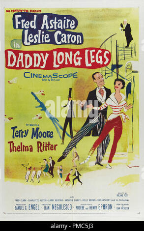 Fred Astaire, Leslie Caron,  Daddy Long Legs (Twentieth Century Fox, 1955). Poster   File Reference # 33635 107THA Stock Photo