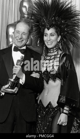 Don Ameche, Cher, 58th Annual Academy Awards (1986)  File Reference # 33536 862THA  For Editorial Use Only -  All Rights Reserved Stock Photo