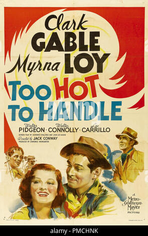 Myrna Loy, Clark Gable,  Too Hot to Handle (MGM, 1938). Poster Poster  File Reference # 33636 662THA Stock Photo