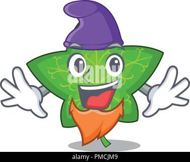 Elf ivy leaf isolated on character cartoon Stock Vector