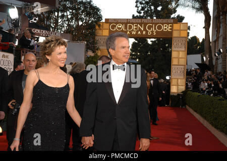 Arrivals at the  'Golden Globe Awards - 62nd Annual' Annette Bening, Warren Beatty 1-16-2005  File Reference # 1080 084PLX  For Editorial Use Only - Stock Photo