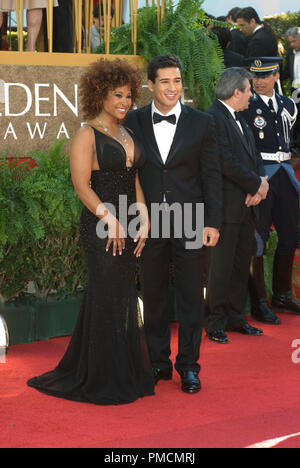 Hollywood Foreign Press Association presents the 2007 'Golden Globe Awards - 64th Annual' (Arrivals) Tanika Ray, Mario Lopez 1-15-07 Stock Photo