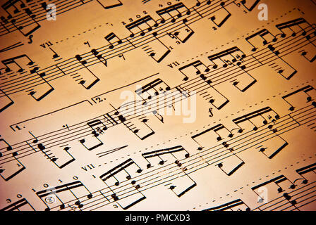 music background of classical notes Stock Photo