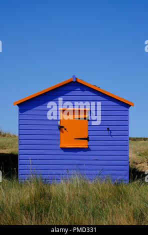 beach hut at heacham, west norfolk, england Stock Photo