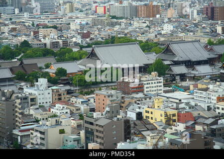 View on the city from Kyoto tower Stock Photo