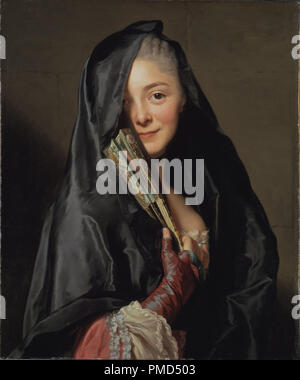 Damen med slöjan. Konstnärens maka Suzanne Roslin The Lady with the Veil (the Artist's Wife). Date/Period: 1768. Painting. Oil on canvas oil on canvas. Height: 650 mm (25.59 in); Width: 540 mm (21.25 in). Author: ALEXANDER ROSLIN. ROSLIN, ALEXANDER. Stock Photo